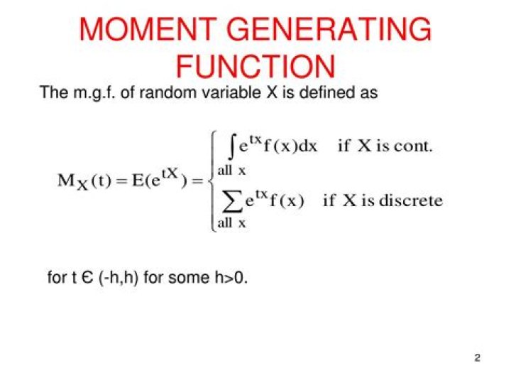 moment generating function